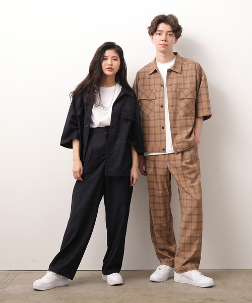 JUNRED（ジュンレッド）の「ミドルスリーブチェックＣＰＯ（シャツ/ブラウス・メンズ・ベージュ/ネイビー・S/M/L）」の10枚目の写真