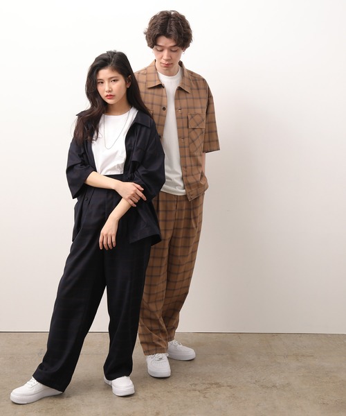 JUNRED（ジュンレッド）の「ミドルスリーブチェックＣＰＯ（シャツ/ブラウス・メンズ・ベージュ/ネイビー・S/M/L）」の11枚目の写真