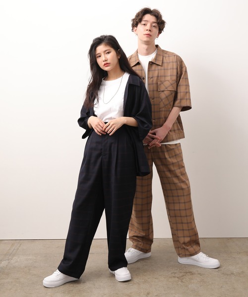 JUNRED（ジュンレッド）の「ミドルスリーブチェックＣＰＯ（シャツ/ブラウス・メンズ・ベージュ/ネイビー・S/M/L）」の12枚目の写真