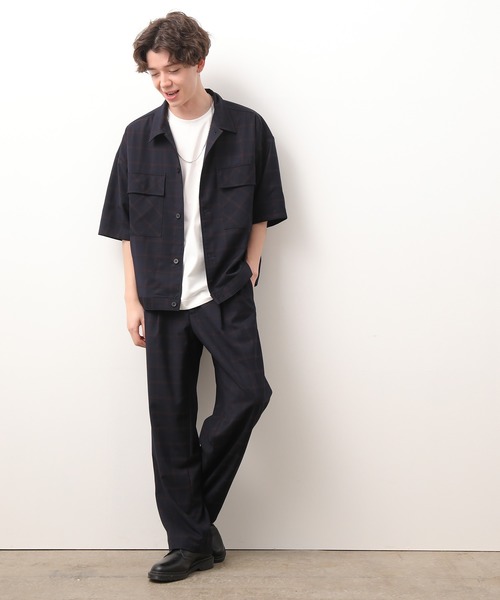 JUNRED（ジュンレッド）の「ミドルスリーブチェックＣＰＯ（シャツ/ブラウス・メンズ・ベージュ/ネイビー・S/M/L）」の14枚目の写真