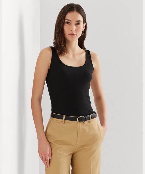 LAUREN RALPH LAUREN / ローレン ラルフ ローレン コットンブレンド タンクトップ コットンブレンド タンクトップ （タンクトップ）｜LAUREN RALPH