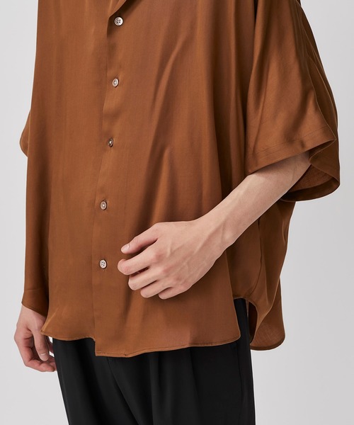 STUDIOUS SELECT（ステュディオスセレクト）の「【superNova】ショートスリーブドルマンシャツ（シャツ/ブラウス・メンズ・ブラウン・S/M）」の8枚目の写真