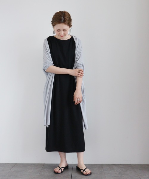 AMERICAN HOLIC（アメリカンホリック）の「UV加工ニュアンスカーディガン 〇 ＊（カーディガン/ボレロ・レディース・オートミール/ブラック/サックスブルー/ネイビー・FREE）」の7枚目の写真