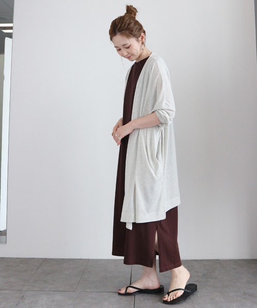 AMERICAN HOLIC（アメリカンホリック）の「UV加工ニュアンスカーディガン 〇 ＊（カーディガン/ボレロ・レディース・オートミール/ブラック/サックスブルー/ネイビー・FREE）」の9枚目の写真