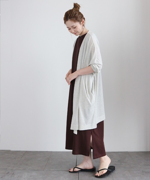 AMERICAN HOLIC（アメリカンホリック）の「UV加工ニュアンスカーディガン 〇 ＊（カーディガン/ボレロ・レディース・オートミール/ブラック/サックスブルー/ネイビー・FREE）」の12枚目の写真