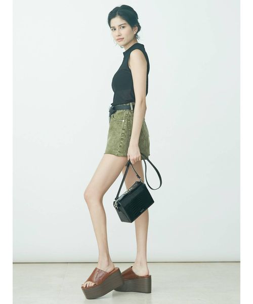 EVRIS（エヴリス）の「トングウエッジサンダル（サンダル・レディース・ブラック/ブラウン・MEDIUM/LARGE）」の6枚目の写真