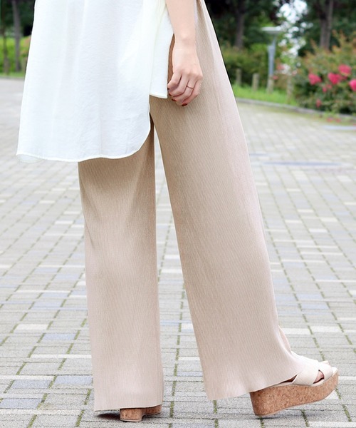 PairPair（ペアペア）の「セルフカットプリーツパンツ（その他パンツ・レディース・ブラック/ラベンダー/ライトベージュ・FREE）」の8枚目の写真