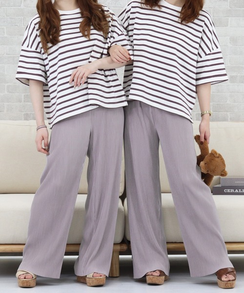 PairPair（ペアペア）の「セルフカットプリーツパンツ（その他パンツ・レディース・ブラック/ラベンダー/ライトベージュ・FREE）」の9枚目の写真