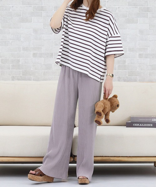 PairPair（ペアペア）の「セルフカットプリーツパンツ（その他パンツ・レディース・ブラック/ラベンダー/ライトベージュ・FREE）」の10枚目の写真