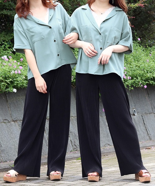 PairPair（ペアペア）の「セルフカットプリーツパンツ（その他パンツ・レディース・ブラック/ラベンダー/ライトベージュ・FREE）」の14枚目の写真