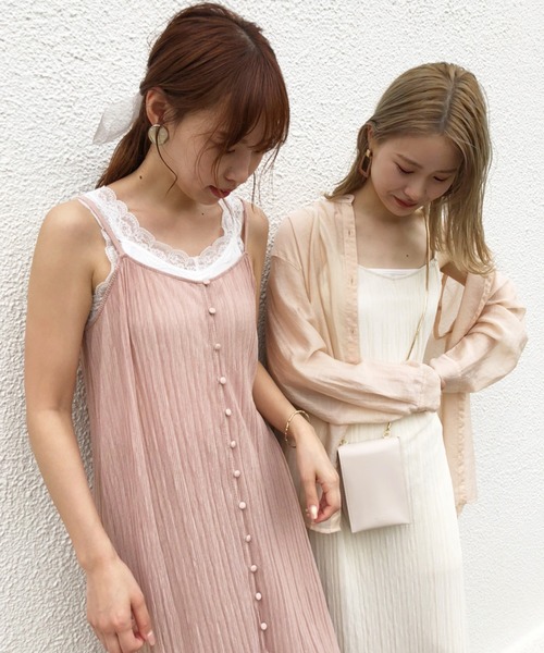 one after another NICE CLAUP（ワンアフターアナザーナイスクラップ）の「キャミワンピースプリーツパンツセット（ワンピース・レディース・オフホワイト/アイボリー/ミント/ピンクベージュ・FREE）」の11枚目の写真