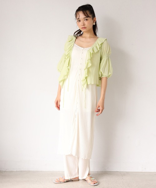 one after another NICE CLAUP（ワンアフターアナザーナイスクラップ）の「キャミワンピースプリーツパンツセット（ワンピース・レディース・オフホワイト/アイボリー/ミント/ピンクベージュ・FREE）」の13枚目の写真