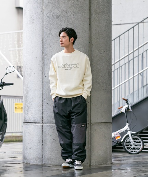 MAHF mahf マーフ ロゴ クルーネック トレーナー XL ホワイト MAHF mahf マーフ ロゴ クルーネック トレーナー XL ホワイト