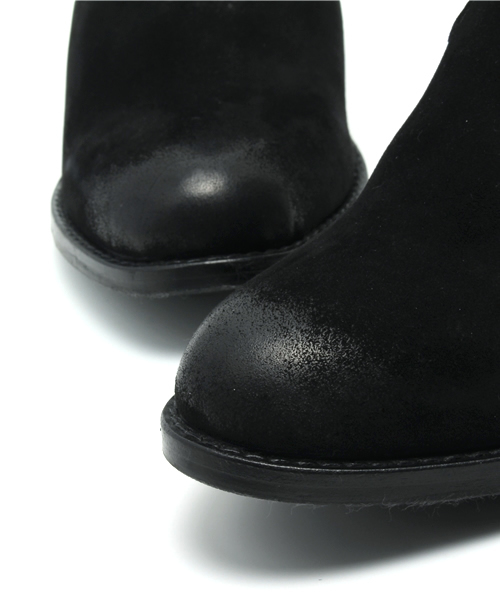 ROSE BUD(ローズバッド)の「ROUND-10/G.SUEDE W/HEEL SHORT BOOTS(ブーツ・レディース・ブラック/グリーン系その他・35/38/36/39/37)」の6枚目の写真
