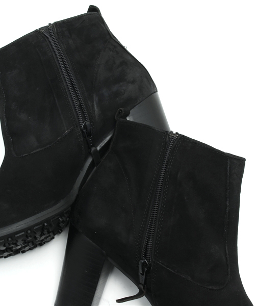 ROSE BUD(ローズバッド)の「ROUND-10/G.SUEDE W/HEEL SHORT BOOTS(ブーツ・レディース・ブラック/グリーン系その他・35/38/36/39/37)」の5枚目の写真