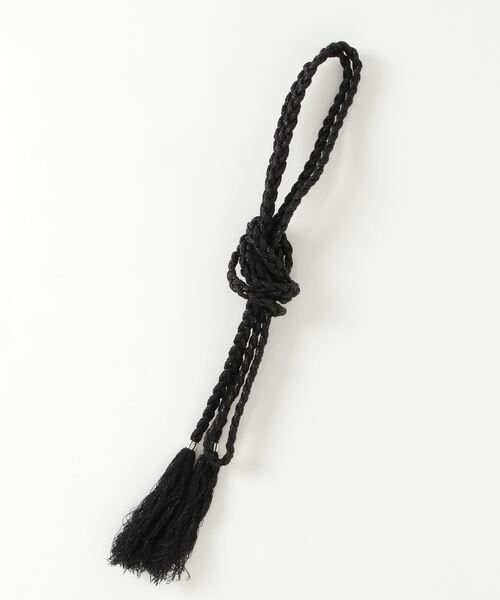 KAZUYUKI KUMAGAI ATTACHMENT（カズユキクマガイアタッチメント）の「LIZARD CORD BRAID BELT（ベルト・メンズ・ブラック/ベージュ・ONE SIZE）」の3枚目の写真