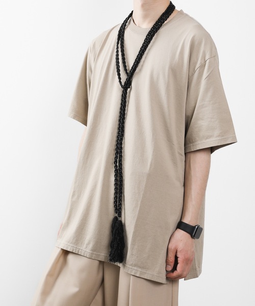 KAZUYUKI KUMAGAI ATTACHMENT（カズユキクマガイアタッチメント）の「LIZARD CORD BRAID BELT（ベルト・メンズ・ブラック/ベージュ・ONE SIZE）」の4枚目の写真