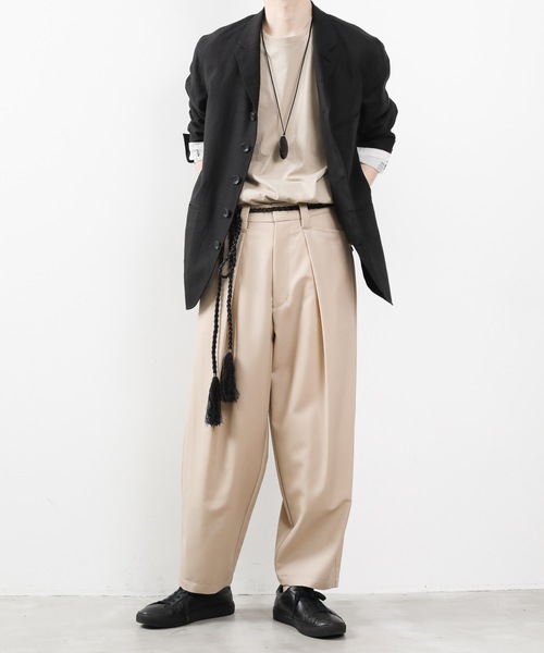 KAZUYUKI KUMAGAI ATTACHMENT（カズユキクマガイアタッチメント）の「LIZARD CORD BRAID BELT（ベルト・メンズ・ブラック/ベージュ・ONE SIZE）」の6枚目の写真