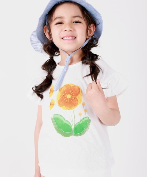 セール】お花プリントTシャツ（Tシャツ/カットソー）｜la poche 