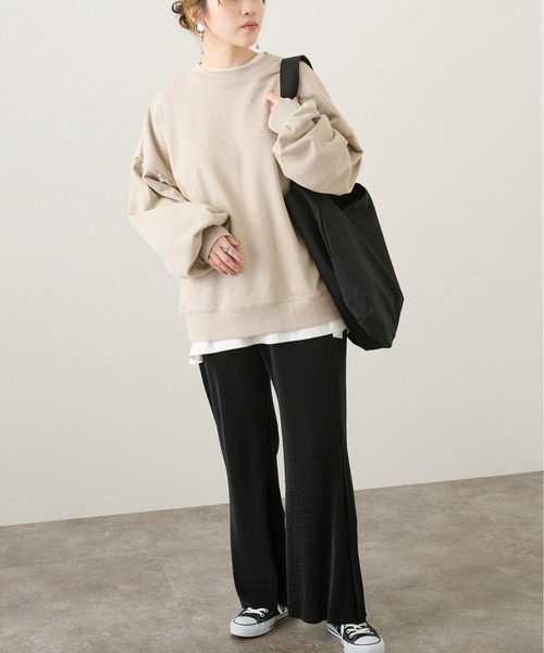 Ambre Neige（アンブルネージュ）の「キャンバスショルダーバック／【WEB/EC限定商品】（ショルダーバッグ・レディース・ブラック/ベージュ・FREE）」の9枚目の写真