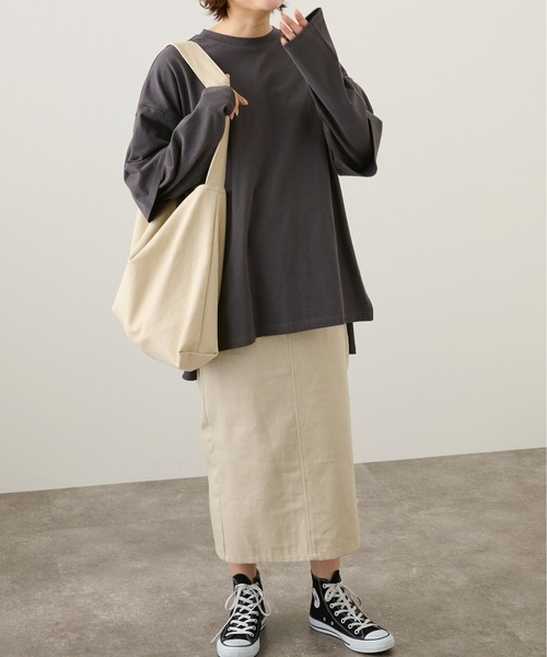 Ambre Neige（アンブルネージュ）の「キャンバスショルダーバック／【WEB/EC限定商品】（ショルダーバッグ・レディース・ブラック/ベージュ・FREE）」の3枚目の写真