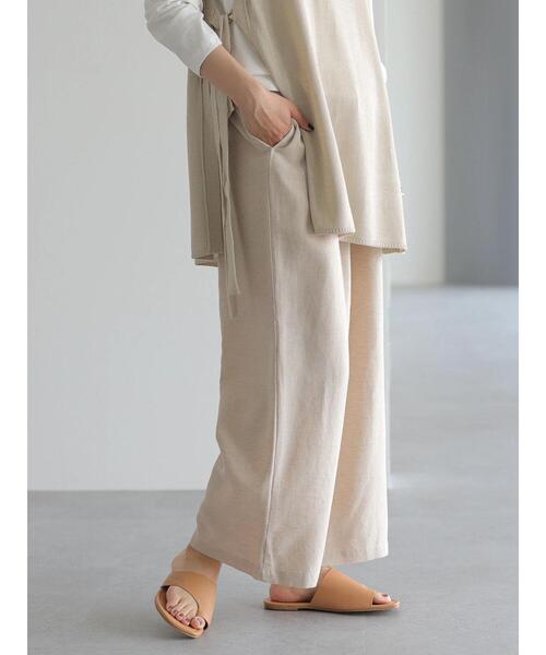 セール】リネンブレンドタックワイドパンツ（その他パンツ