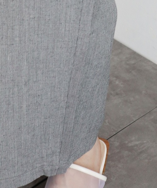 AMERICAN HOLIC（アメリカンホリック）の「リネンブレンドタックワイドパンツ（その他パンツ・レディース・ベージュ/カーキ/ブラック/ブラウン・MEDIUM/LARGE）」の8枚目の写真