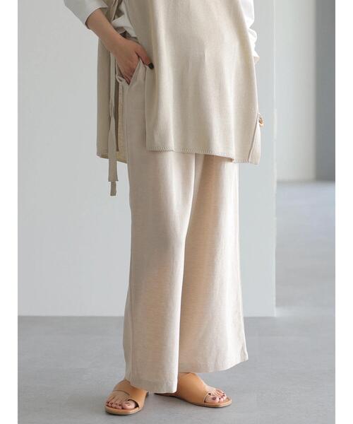 AMERICAN HOLIC（アメリカンホリック）の「リネンブレンドタックワイドパンツ（その他パンツ・レディース・ベージュ/カーキ/ブラック/ブラウン・MEDIUM/LARGE）」の22枚目の写真
