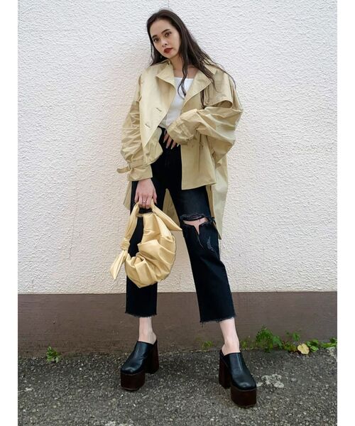 EMODA（エモダ）の「タイハンドバッグ（ハンドバッグ・レディース・ブラック/ベージュ・FREE）」の8枚目の写真