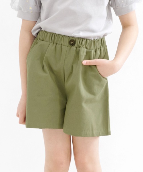 Bee des Bee（ビーデスビー）の「シンプルショートパンツ（その他パンツ・キッズ・チャコールグレー/ブルー/アイボリー/スモークピンク/ブラウン系その他/ブラック/ライトベージュ/ブルー系その他/ライトカーキ/ラベンダー/ミント/ブルー系その他2/グリーン系その他・110cm/100cm/120cm/130cm/140cm/150cm/100/120/150/110/130/140）」の7枚目の写真