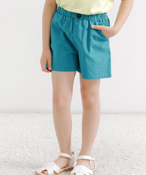 Bee des Bee（ビーデスビー）の「シンプルショートパンツ（その他パンツ・キッズ・チャコールグレー/ブルー/アイボリー/スモークピンク/ブラウン系その他/ブラック/ライトベージュ/ブルー系その他/ライトカーキ/ラベンダー/ミント/ブルー系その他2/グリーン系その他・110cm/100cm/120cm/130cm/140cm/150cm/100/120/150/110/130/140）」の8枚目の写真