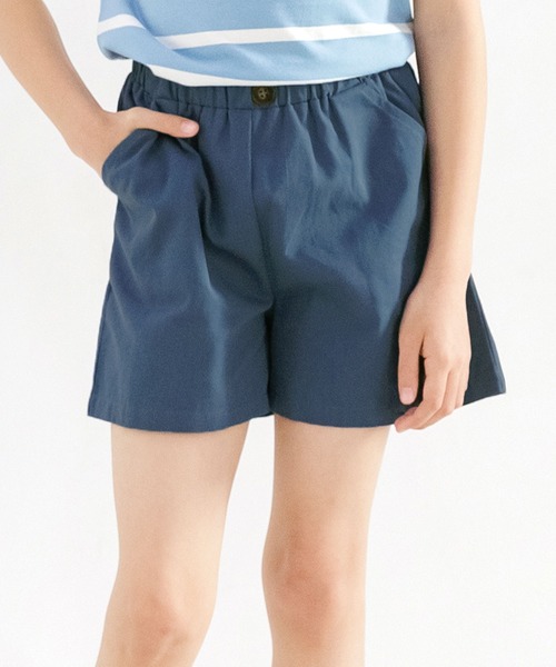 Bee des Bee（ビーデスビー）の「シンプルショートパンツ（その他パンツ・キッズ・チャコールグレー/ブルー/アイボリー/スモークピンク/ブラウン系その他/ブラック/ライトベージュ/ブルー系その他/ライトカーキ/ラベンダー/ミント/ブルー系その他2/グリーン系その他・110cm/100cm/120cm/130cm/140cm/150cm/100/120/150/110/130/140）」の10枚目の写真