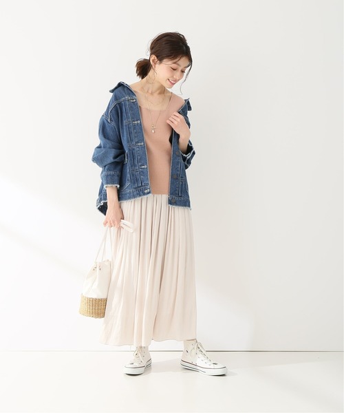 Simplicite(サンプリシテ)の「スクエアNCタンクトップ(ニット/セーター・レディース・ホワイト/グレー/ピンク/グリーン・FREE)」の13枚目の写真