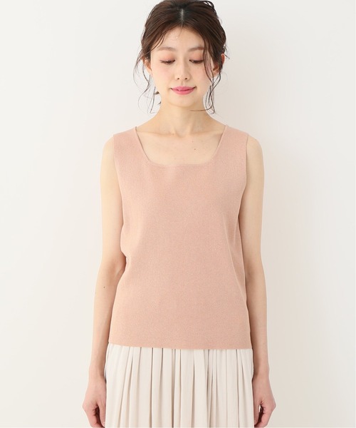 Simplicite(サンプリシテ)の「スクエアNCタンクトップ(ニット/セーター・レディース・ホワイト/グレー/ピンク/グリーン・FREE)」の20枚目の写真