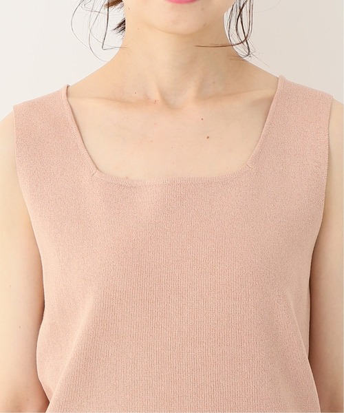 Simplicite(サンプリシテ)の「スクエアNCタンクトップ(ニット/セーター・レディース・ホワイト/グレー/ピンク/グリーン・FREE)」の14枚目の写真