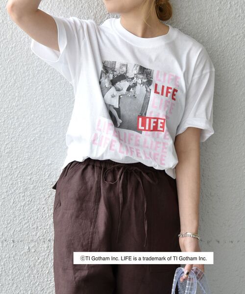 GOOD ROCK SPEED（グッドロックスピード）の「GOOD ROCK SPEED: LIFE フォトTEE◇（Tシャツ/カットソー・レディース・ホワイト/ライトブルー/レッド/ピンク・ONE SIZE）」の8枚目の写真