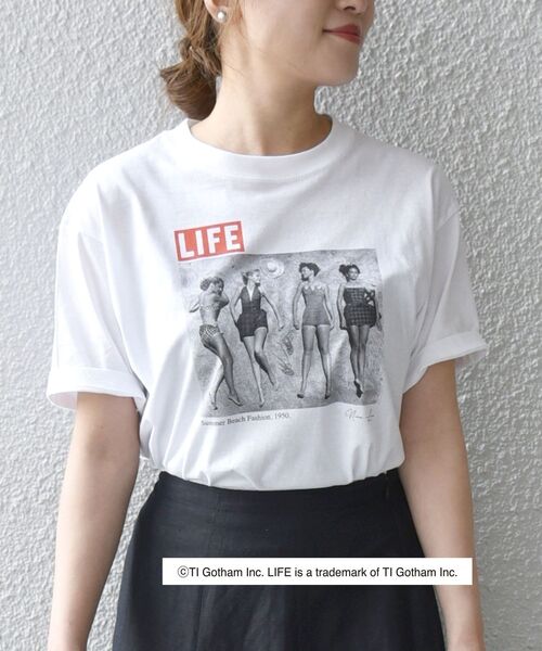 GOOD ROCK SPEED（グッドロックスピード）の「GOOD ROCK SPEED: LIFE フォトTEE◇（Tシャツ/カットソー・レディース・ホワイト/ライトブルー/レッド/ピンク・ONE SIZE）」の9枚目の写真