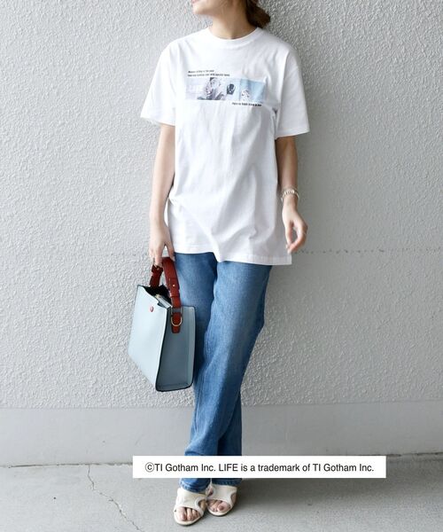 GOOD ROCK SPEED（グッドロックスピード）の「GOOD ROCK SPEED: LIFE フォトTEE◇（Tシャツ/カットソー・レディース・ホワイト/ライトブルー/レッド/ピンク・ONE SIZE）」の5枚目の写真