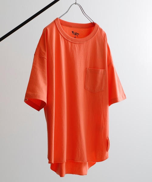 RIOT FACETASM（ライオットファセッタズム）の「【RIOT FACETASM】BASIC TEE（Tシャツ/カットソー・メンズ・ブラック/グリーン/オレンジ/サックスブルー/ホワイト・LARGE/MEDIUM/LL）」の5枚目の写真