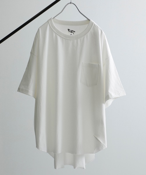 RIOT FACETASM（ライオットファセッタズム）の「【RIOT FACETASM】BASIC TEE（Tシャツ/カットソー・メンズ・ブラック/グリーン/オレンジ/サックスブルー/ホワイト・LARGE/MEDIUM/LL）」の8枚目の写真