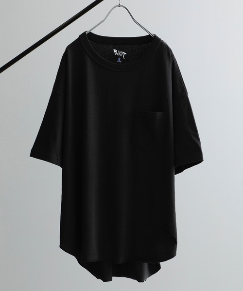 RIOT FACETASM（ライオットファセッタズム）の「【RIOT FACETASM】BASIC TEE（Tシャツ/カットソー・メンズ・ブラック/グリーン/オレンジ/サックスブルー/ホワイト・LARGE/MEDIUM/LL）」の11枚目の写真