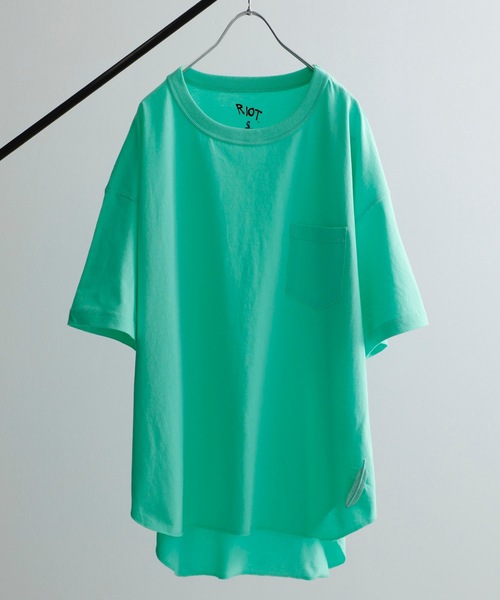 RIOT FACETASM（ライオットファセッタズム）の「【RIOT FACETASM】BASIC TEE（Tシャツ/カットソー・メンズ・ブラック/グリーン/オレンジ/サックスブルー/ホワイト・LARGE/MEDIUM/LL）」の14枚目の写真