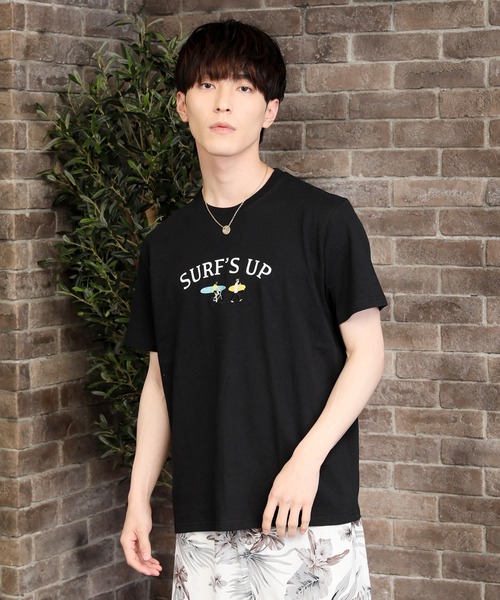 TopIsm(トップイズム)の「USAコットン ビッグシルエット刺繍入りプリント半袖Tシャツ(Tシャツ/カットソー・メンズ・ホワイト/ブラック/ベージュ/サックスブルー/ホワイト系その他/ブラック系その他/キャメル/ホワイト系その他2・LL/M/L)」の6枚目の写真