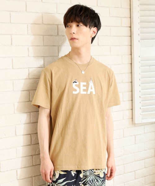 TopIsm(トップイズム)の「USAコットン ビッグシルエット刺繍入りプリント半袖Tシャツ(Tシャツ/カットソー・メンズ・ホワイト/ブラック/ベージュ/サックスブルー/ホワイト系その他/ブラック系その他/キャメル/ホワイト系その他2・LL/M/L)」の8枚目の写真