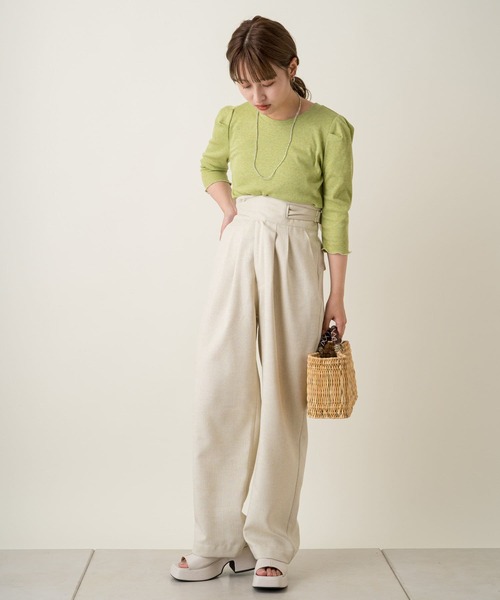 Kastane（カスタネ）の「モロッコ　ストロー横長カゴバッグ（かごバッグ・レディース・ベージュ・FREE）」の8枚目の写真