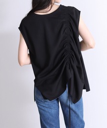 Lant Kalte | 【Lant Kalte】カット×タイプライタードッキングノースリプルオーバー(Tシャツ/カットソー)