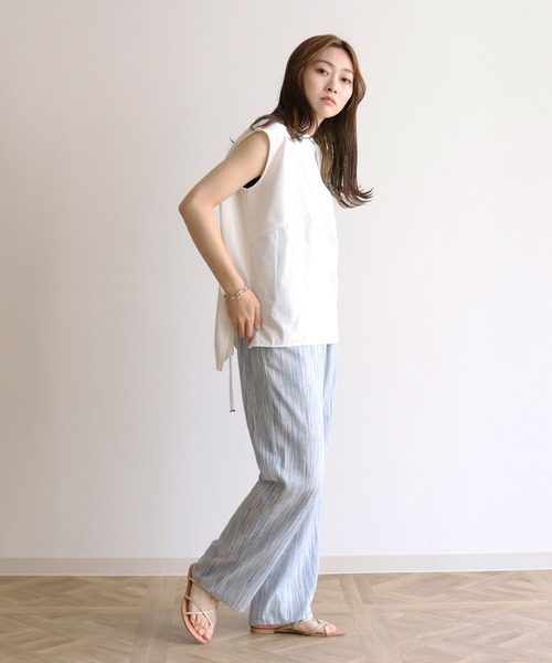 Lant Kalte(ラントカルテ)の「【Lant Kalte】カット×タイプライタードッキングノースリプルオーバー(Tシャツ/カットソー・レディース・ブラック/ホワイト・MEDIUM)」の5枚目の写真