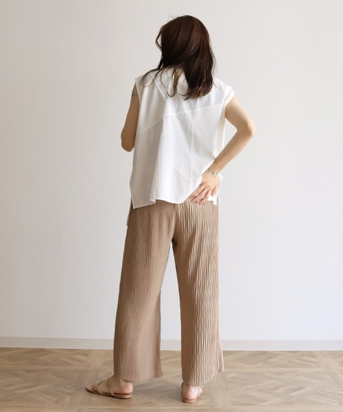 Lant Kalte(ラントカルテ)の「【Lant Kalte】カット×タイプライタードッキングノースリプルオーバー(Tシャツ/カットソー・レディース・ブラック/ホワイト・MEDIUM)」の12枚目の写真