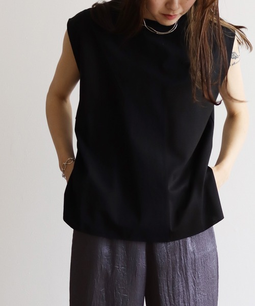 Lant Kalte(ラントカルテ)の「【Lant Kalte】カット×タイプライタードッキングノースリプルオーバー(Tシャツ/カットソー・レディース・ブラック/ホワイト・MEDIUM)」の13枚目の写真