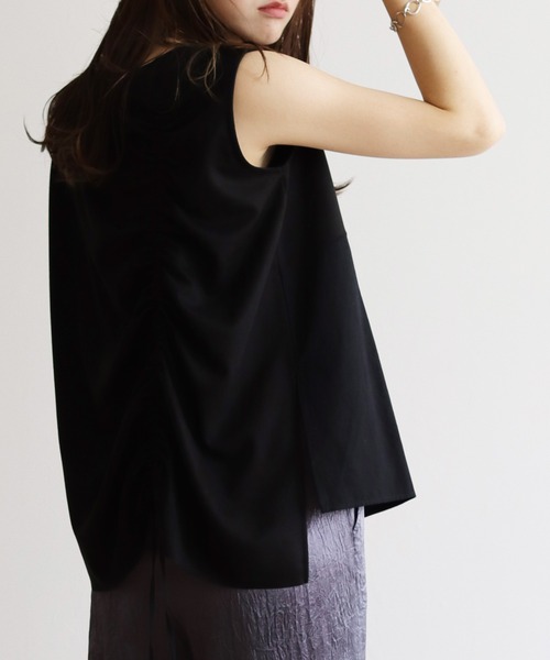 Lant Kalte(ラントカルテ)の「【Lant Kalte】カット×タイプライタードッキングノースリプルオーバー(Tシャツ/カットソー・レディース・ブラック/ホワイト・MEDIUM)」の14枚目の写真